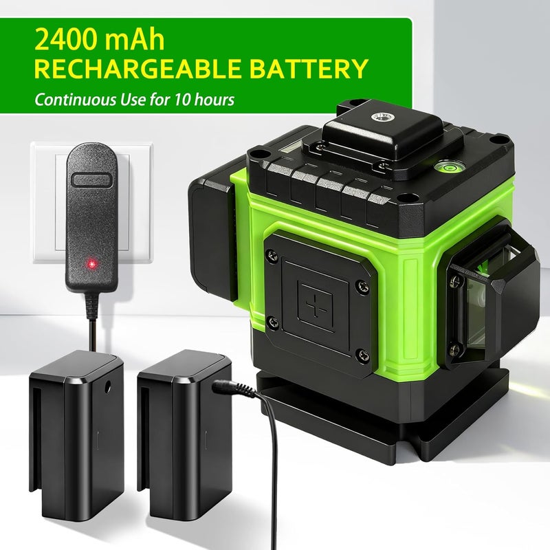 ZPD Laser Level - 360 Laser Level Self Leveling Green Lazer Leveler 360 Self Leveling for Construction, Tile, Home Renovation, Picture Hanging, green 2D laser level - Image 5